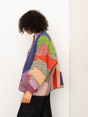 The Ladhiya Quilted Patchwork Kantha Jacket