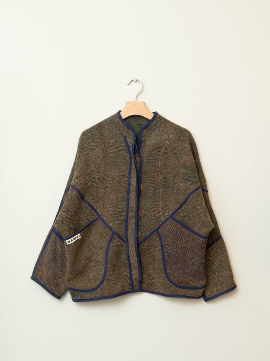 The Ladhiya Petite Quilted Plant Dyed Kantha Jacket