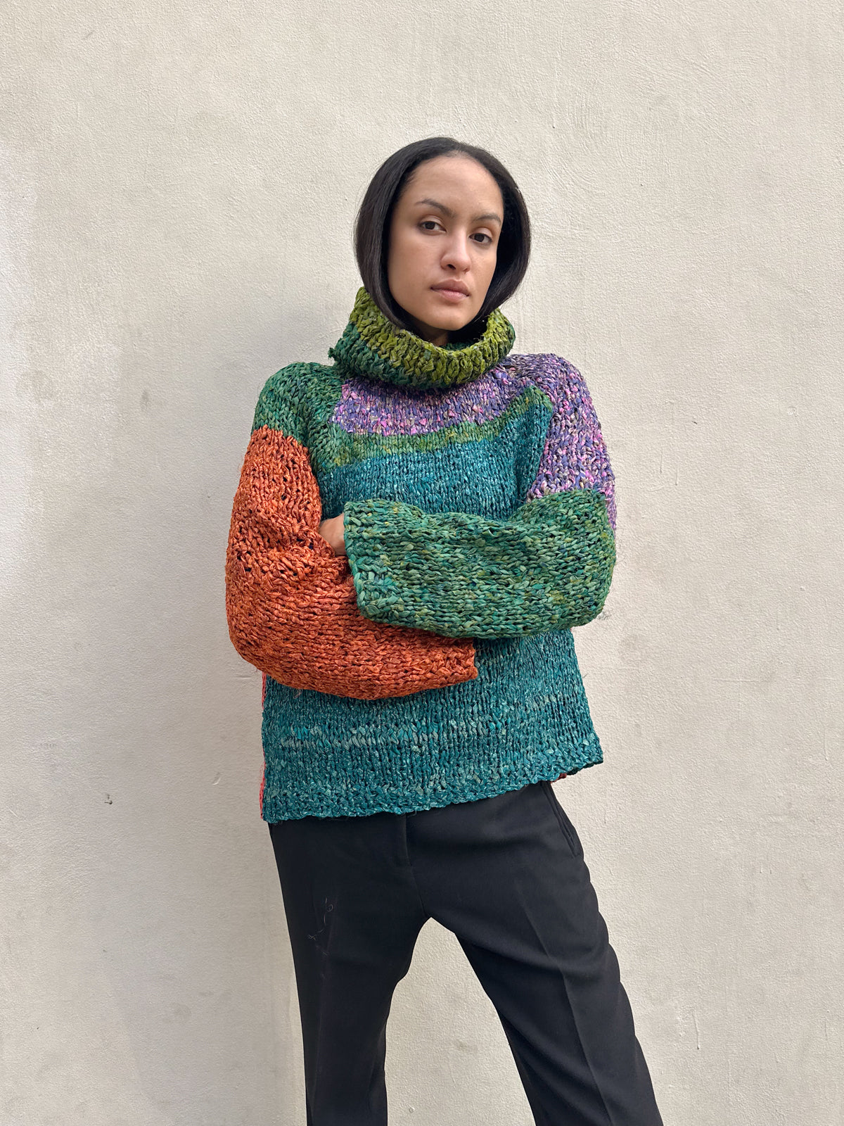 The Vishnu Knitted Silk Roll-Neck Sweater