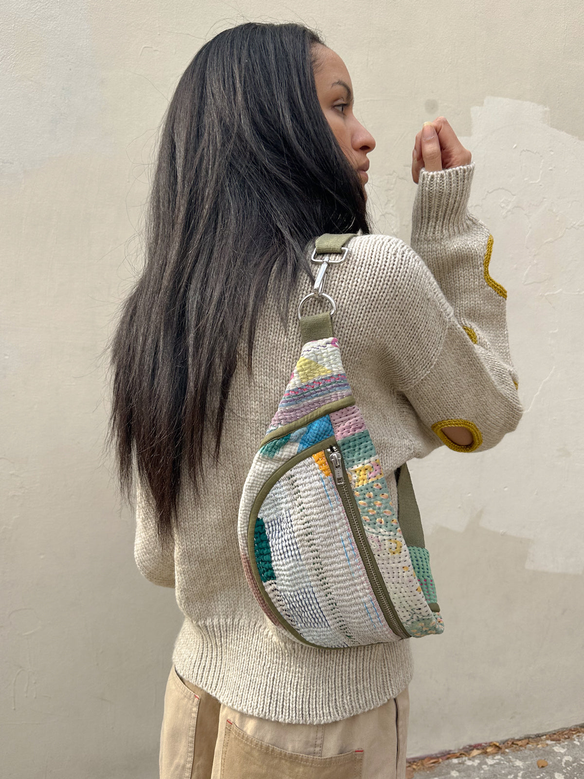 バッグ NAMAI The Falu Quilted Kanteen Bag The Faiza Quilted Kantha Belt Bag – NAMAI