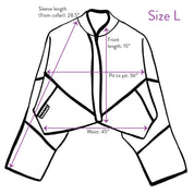 The Kaira Cropped Denim Jacket - Large