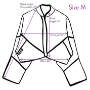 The Kaira Cropped Denim Suzani Jacket - Medium