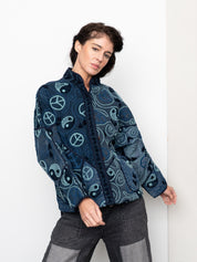 The Ladhiya Denim Suzani Jacket - Small