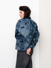 The Ladhiya Denim Suzani Jacket - Small