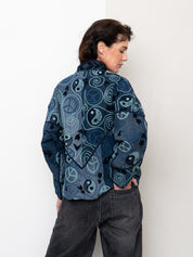 The Ladhiya Denim Suzani Jacket - Small