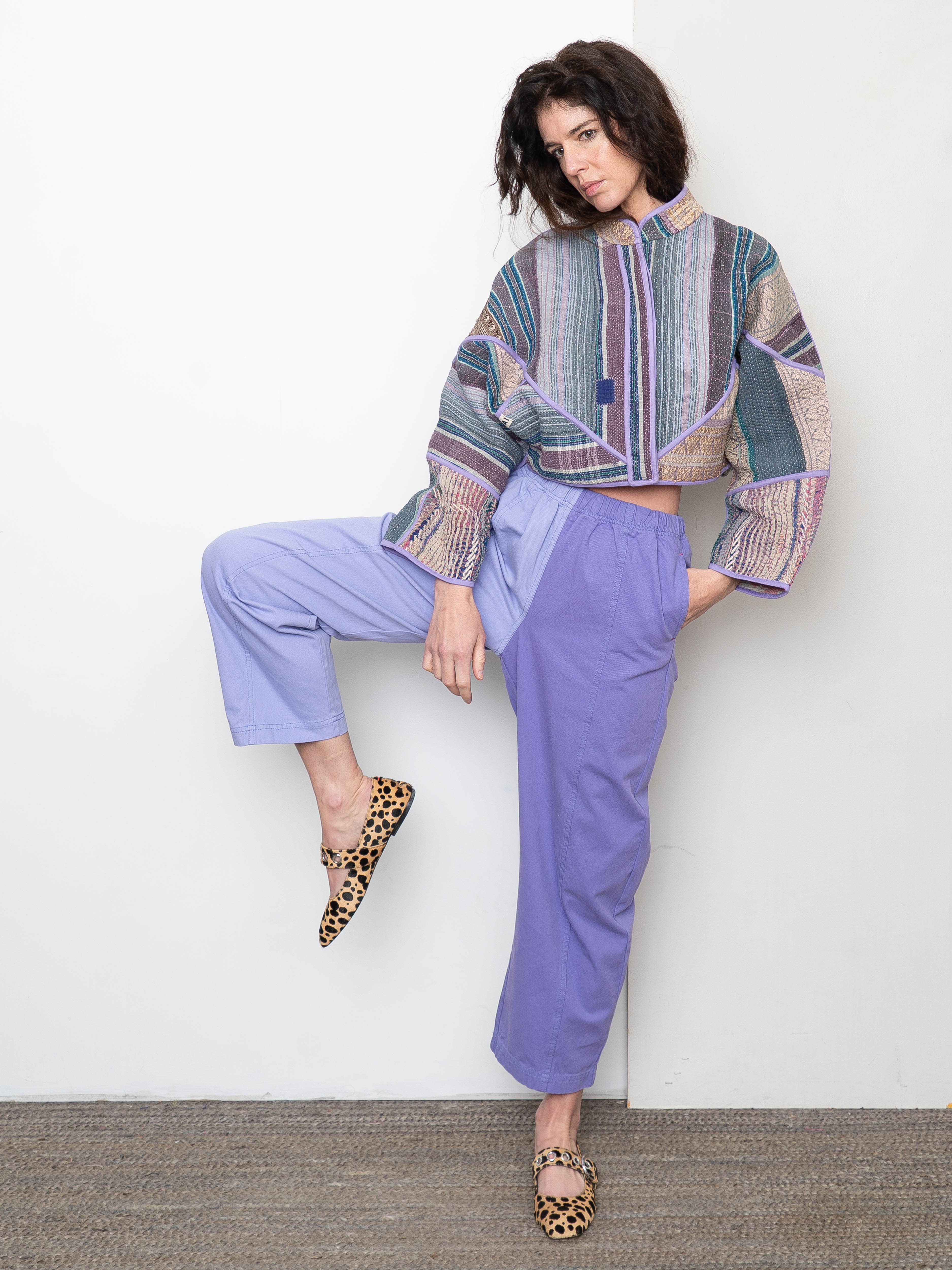 Verity & Daughters Barrel Leg Janus Pant - Lavender Mix