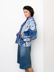 The Ladhiya Denim Suzani Jacket - Small