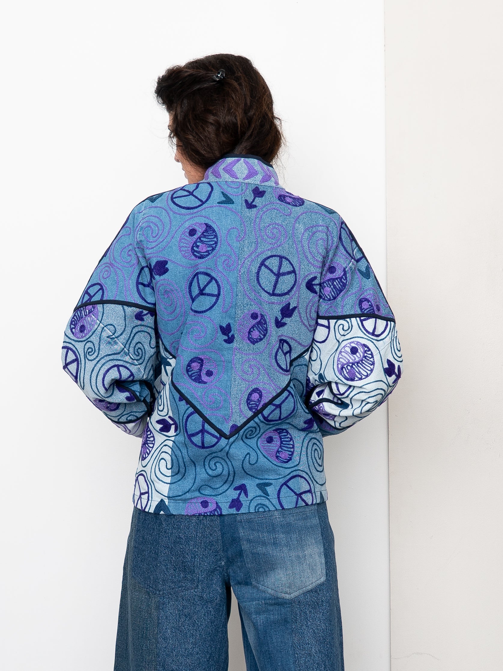 The Ladhiya Denim Suzani Jacket - Small