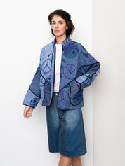 The Ladhiya Denim Suzani Jacket - Small
