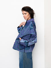 The Ladhiya Denim Suzani Jacket - Small
