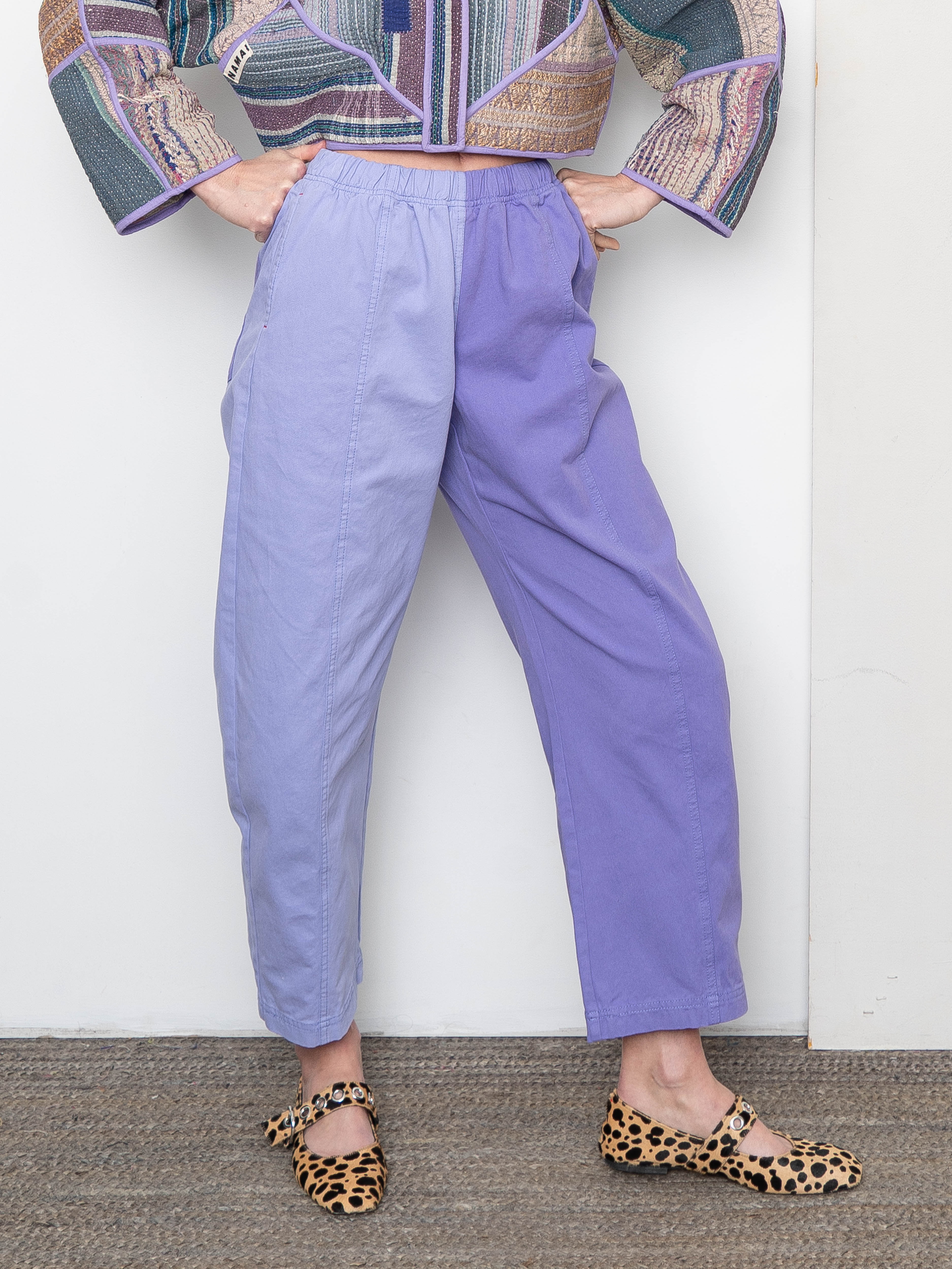 Verity & Daughters Barrel Leg Janus Pant - Lavender Mix