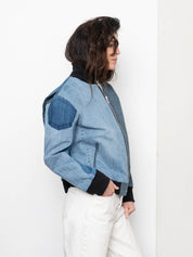 The Veda Denim Bomber Jacket - Medium