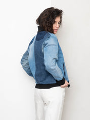 The Veda Denim Bomber Jacket - Medium