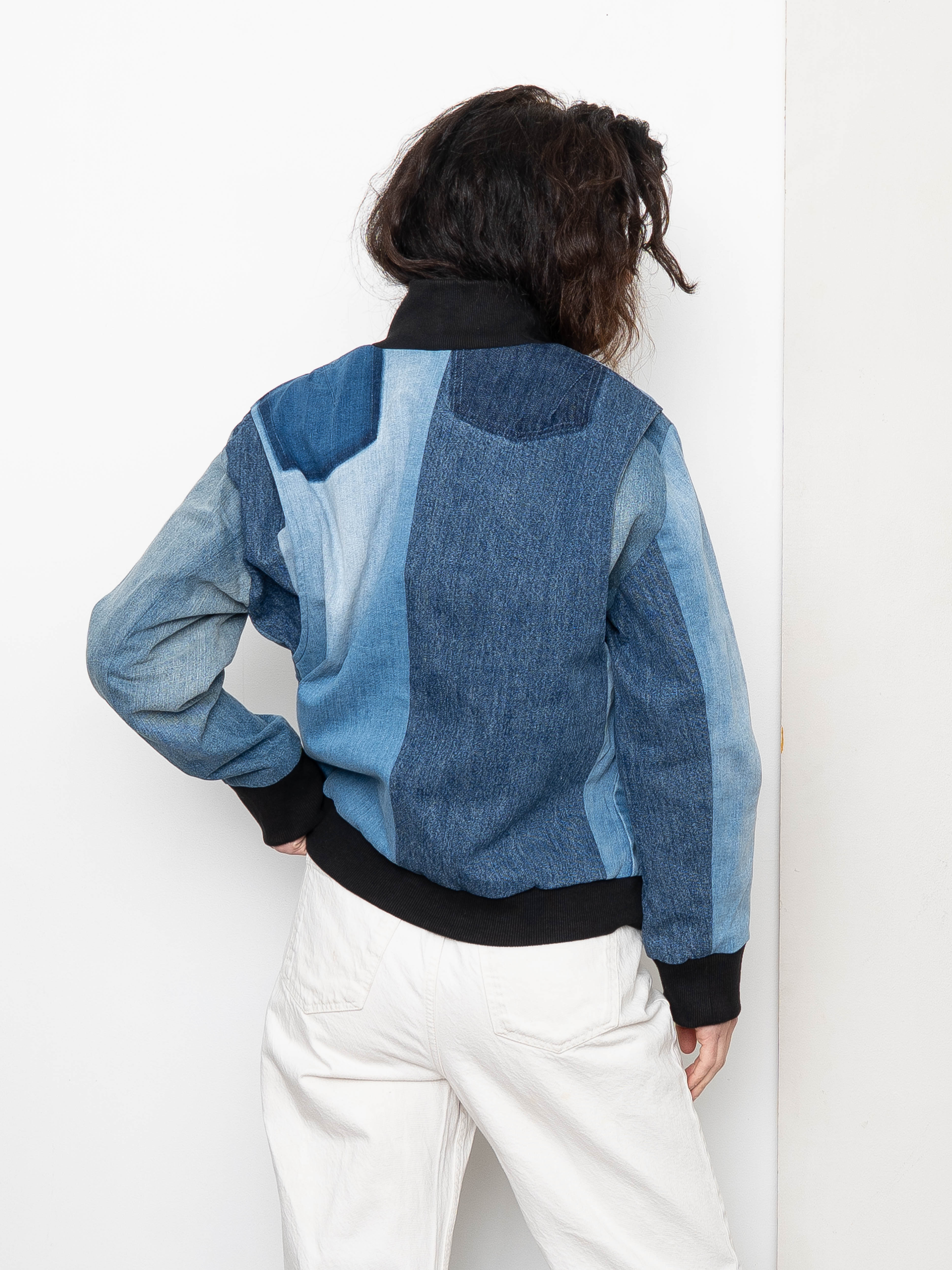The Veda Denim Bomber Jacket - Medium