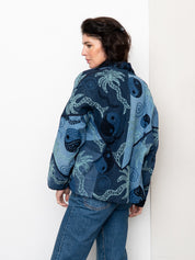 The Ladhiya Denim Suzani Jacket - Small
