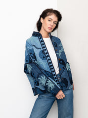 The Ladhiya Denim Suzani Jacket - Small