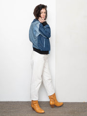 The Veda Denim Bomber Jacket - Medium