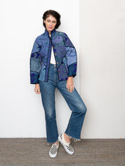 The Ladhiya Denim Suzani Jacket - Small