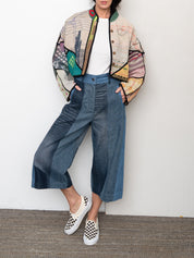 The Nadi Denim Flared Culotte Jeans - Small