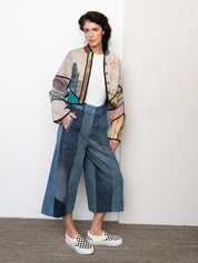 The Nadi Denim Flared Culotte Jeans - Small