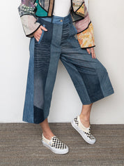 The Nadi Denim Flared Culotte Jeans - Small