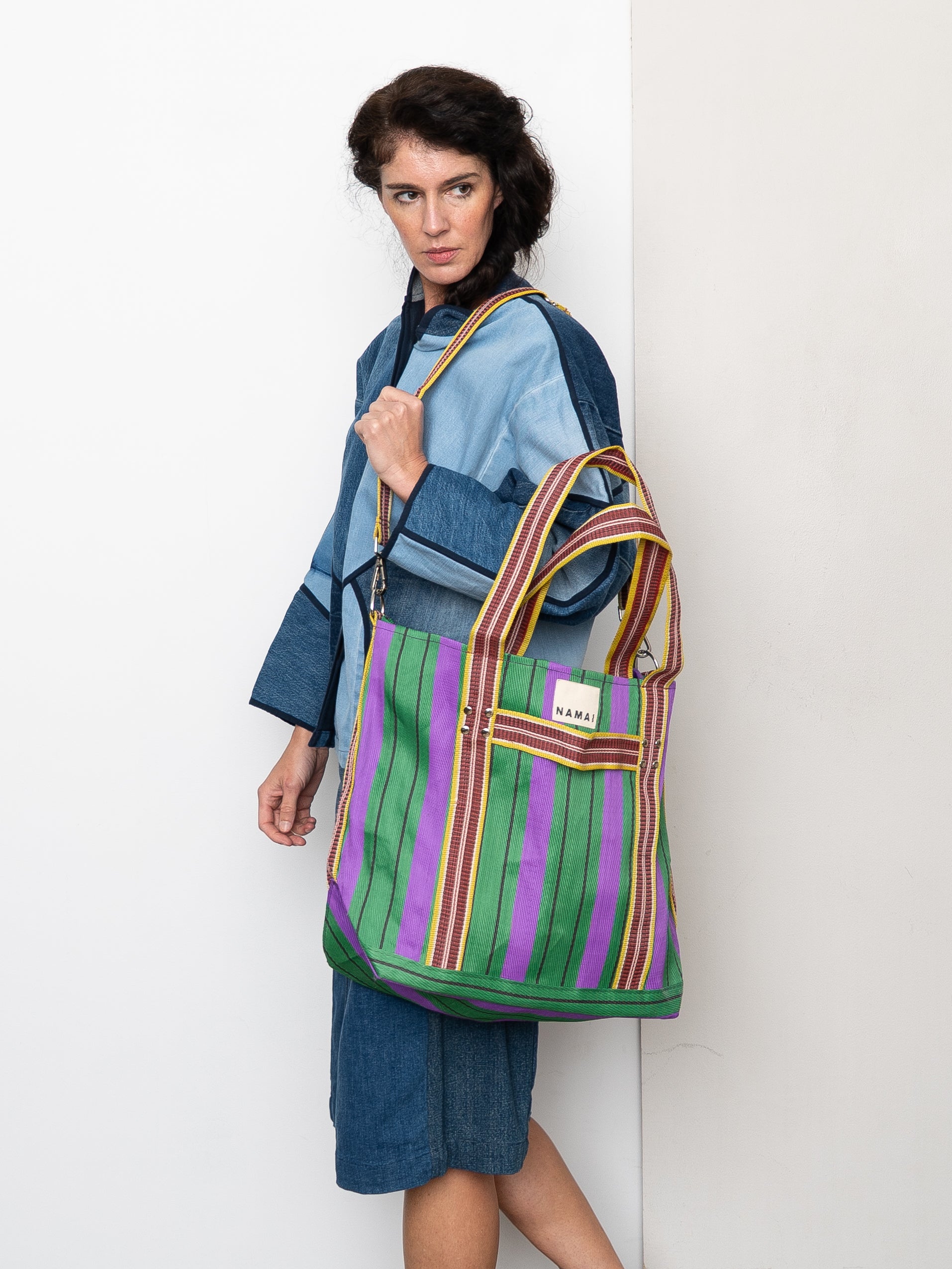 The Goa Recycled Nylon Travel Tote - Grape Verde