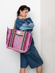 The Goa Recycled Nylon Travel Tote - Tulip Bud