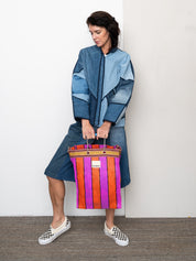The Goa Market Recycled Nylon Tote Bag- Melon Pop