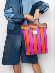 The Goa Market Recycled Nylon Tote Bag- Melon Pop