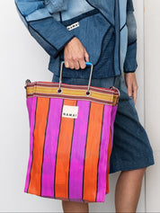 The Goa Market Recycled Nylon Tote Bag- Melon Pop