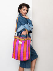 The Goa Market Recycled Nylon Tote Bag- Melon Pop