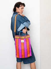 The Goa Market Recycled Nylon Tote Bag- Melon Pop