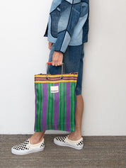 The Goa Market Recycled Nylon Tote Bag- Grape Verde
