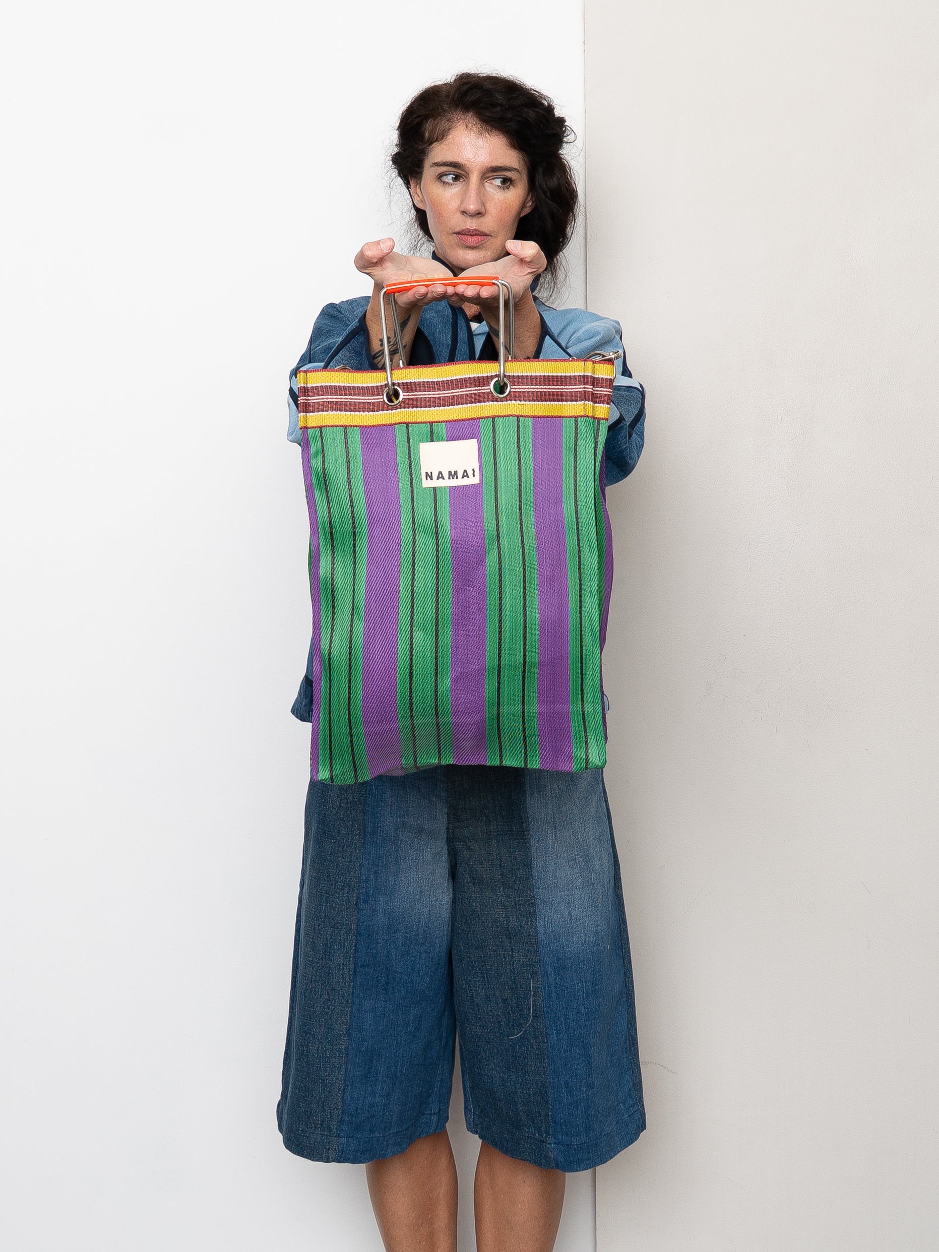 The Goa Market Recycled Nylon Tote Bag- Grape Verde