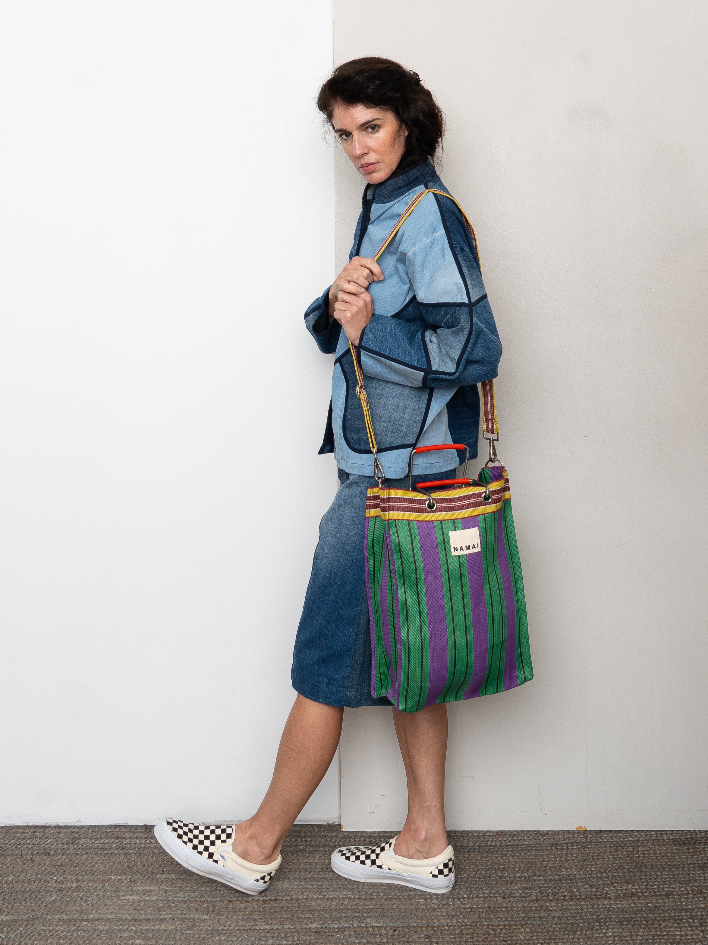 The Goa Market Recycled Nylon Tote Bag- Grape Verde