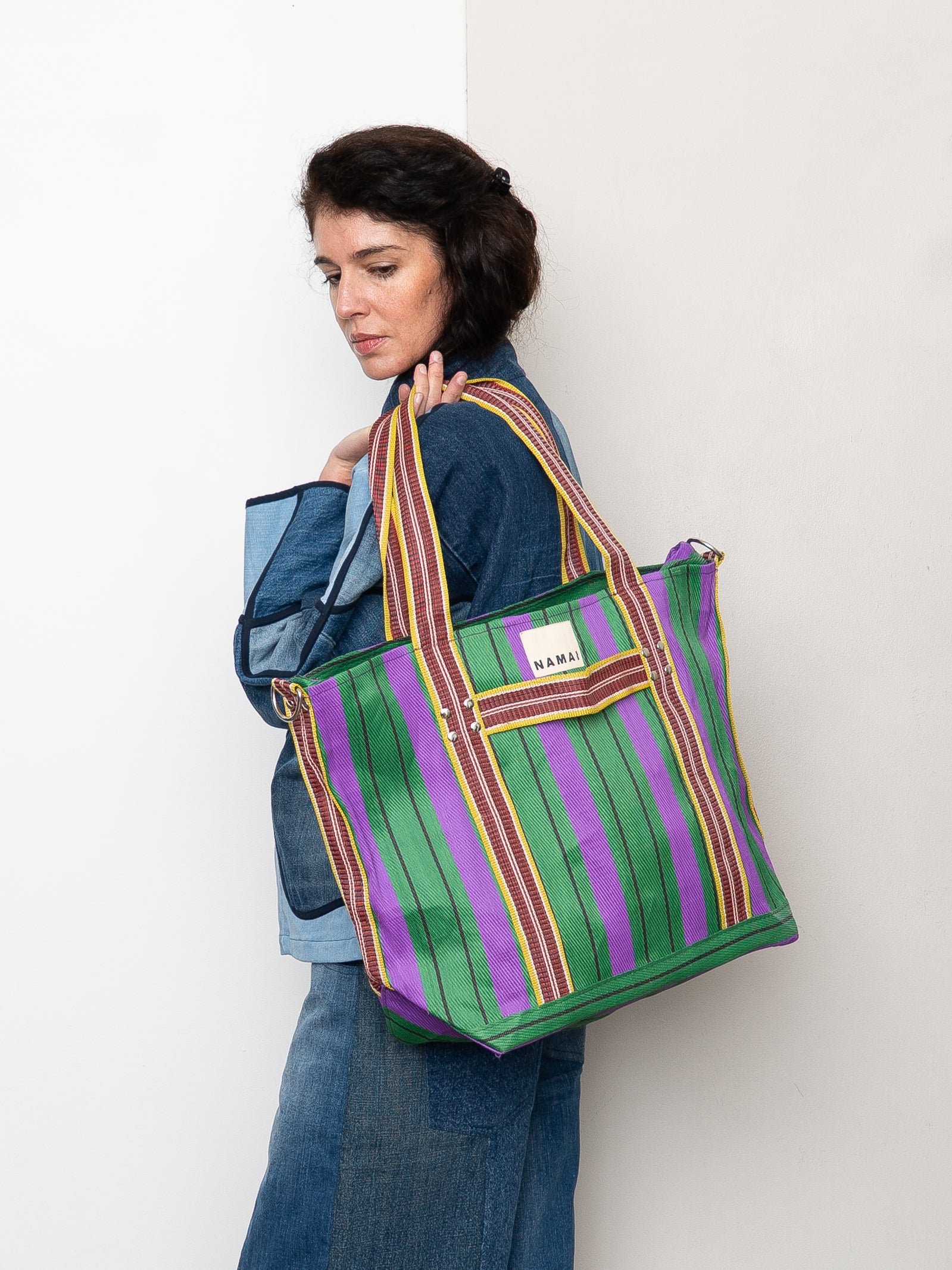 The Goa Recycled Nylon Travel Tote - Grape Verde