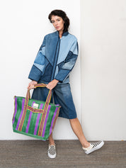 The Goa Recycled Nylon Travel Tote - Grape Verde