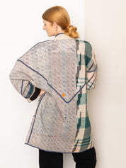 The Sai Quilted Patchwork Kantha Coat