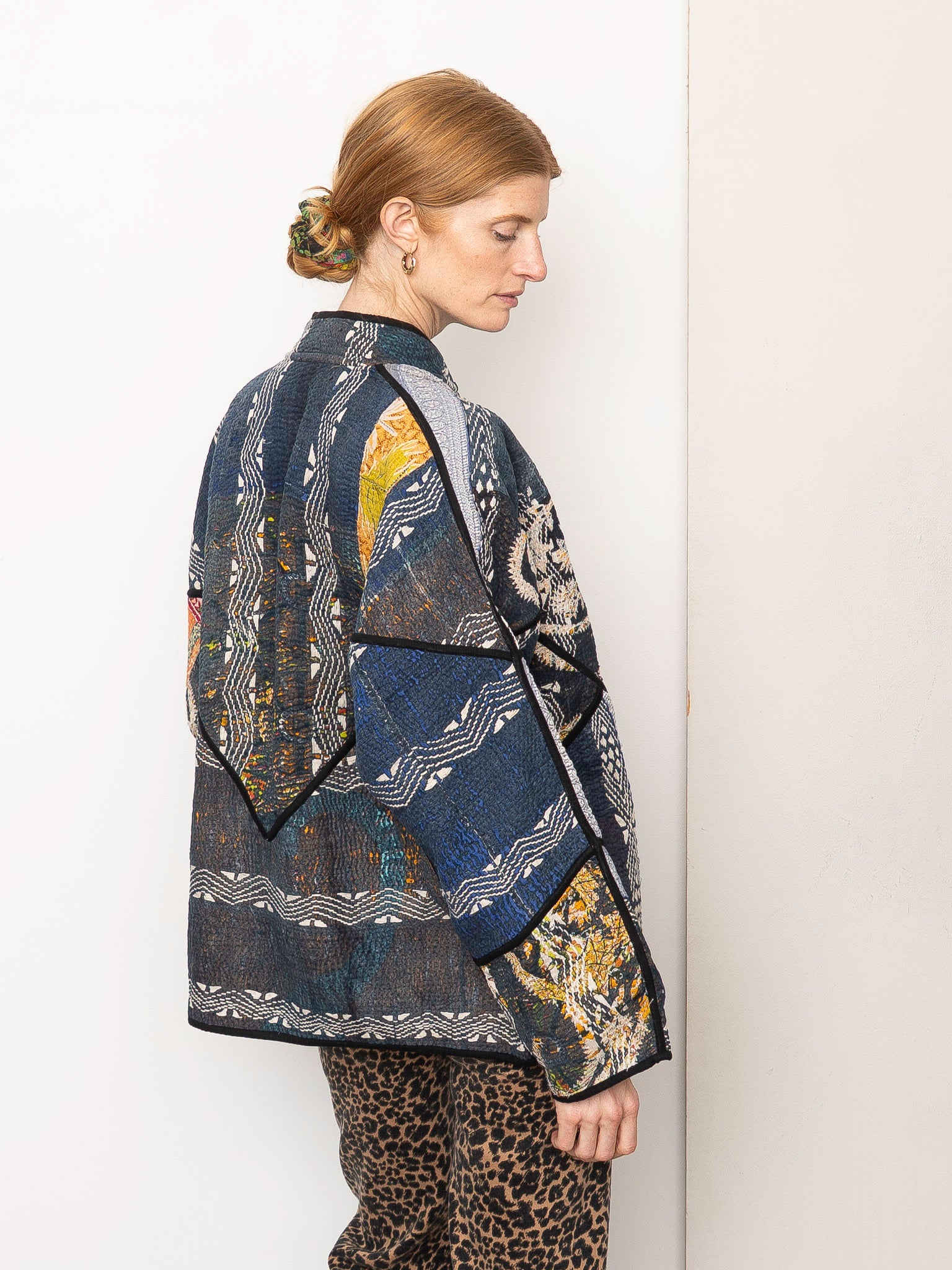 The Ladhiya Quilted Patchwork Kantha Jacket