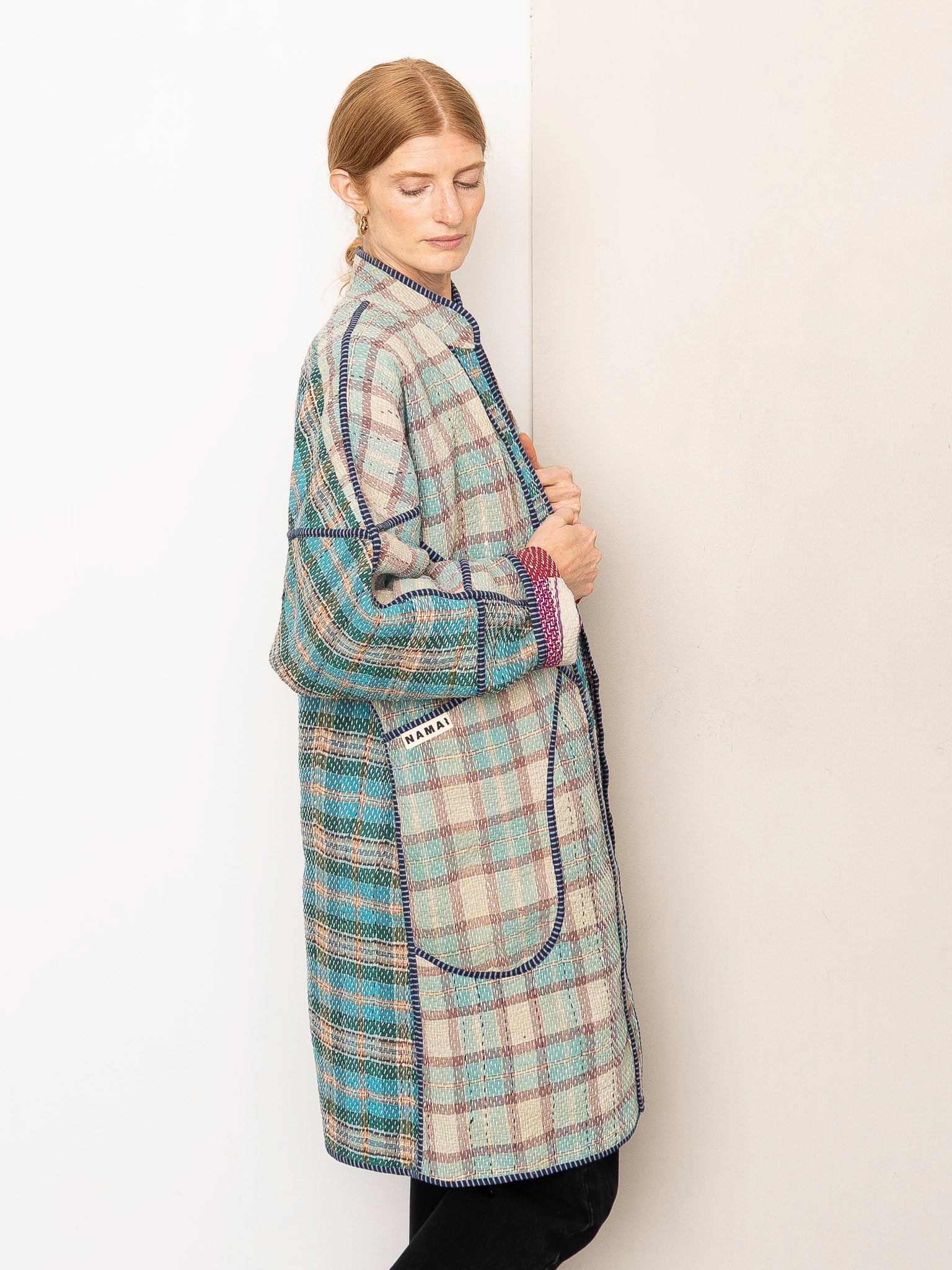 The Sai Quilted Patchwork Kantha Coat