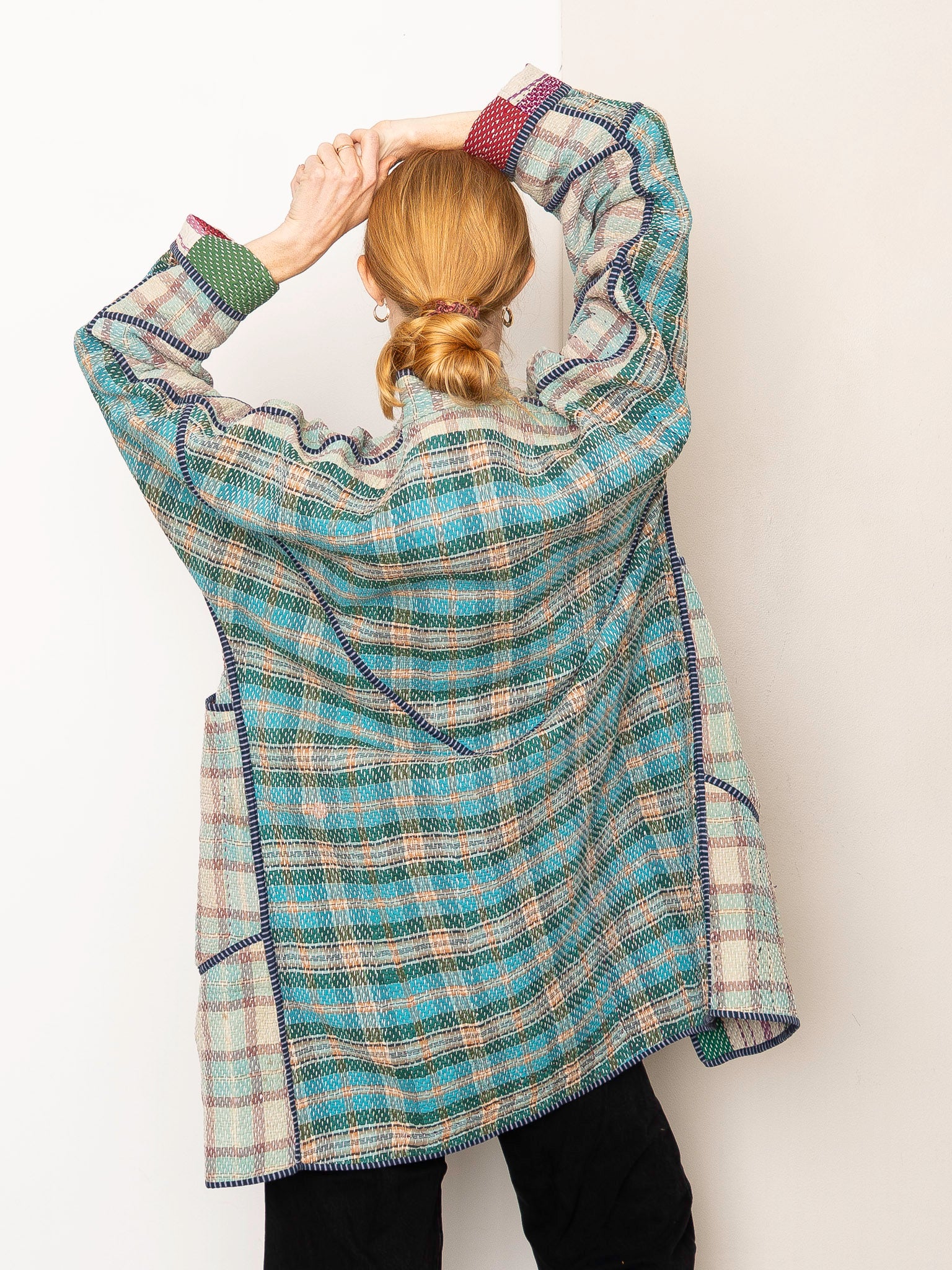 The Sai Quilted Patchwork Kantha Coat