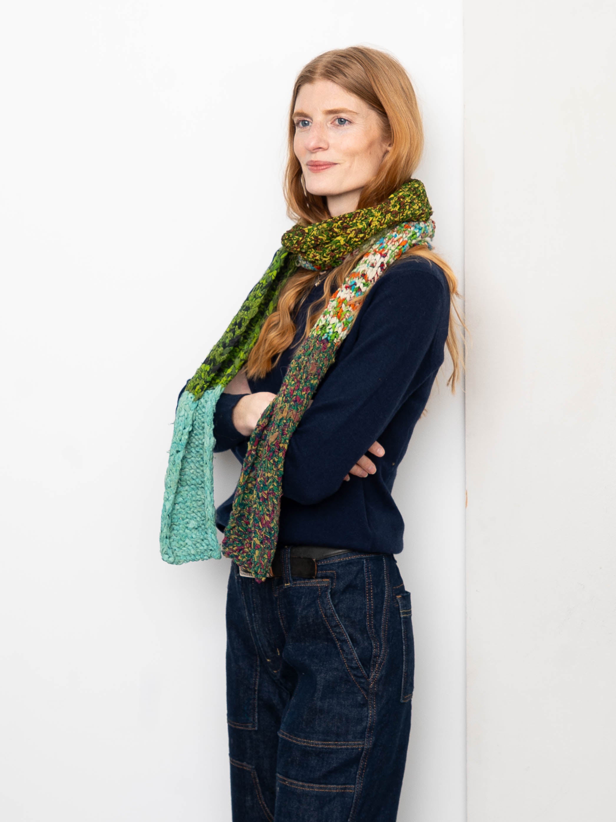 The Vishnu Skinny Scarf - Recycled Silk