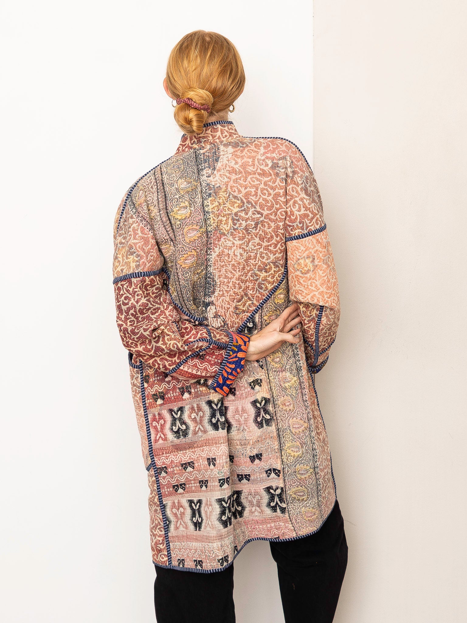 The Sai Quilted Patchwork Kantha Coat