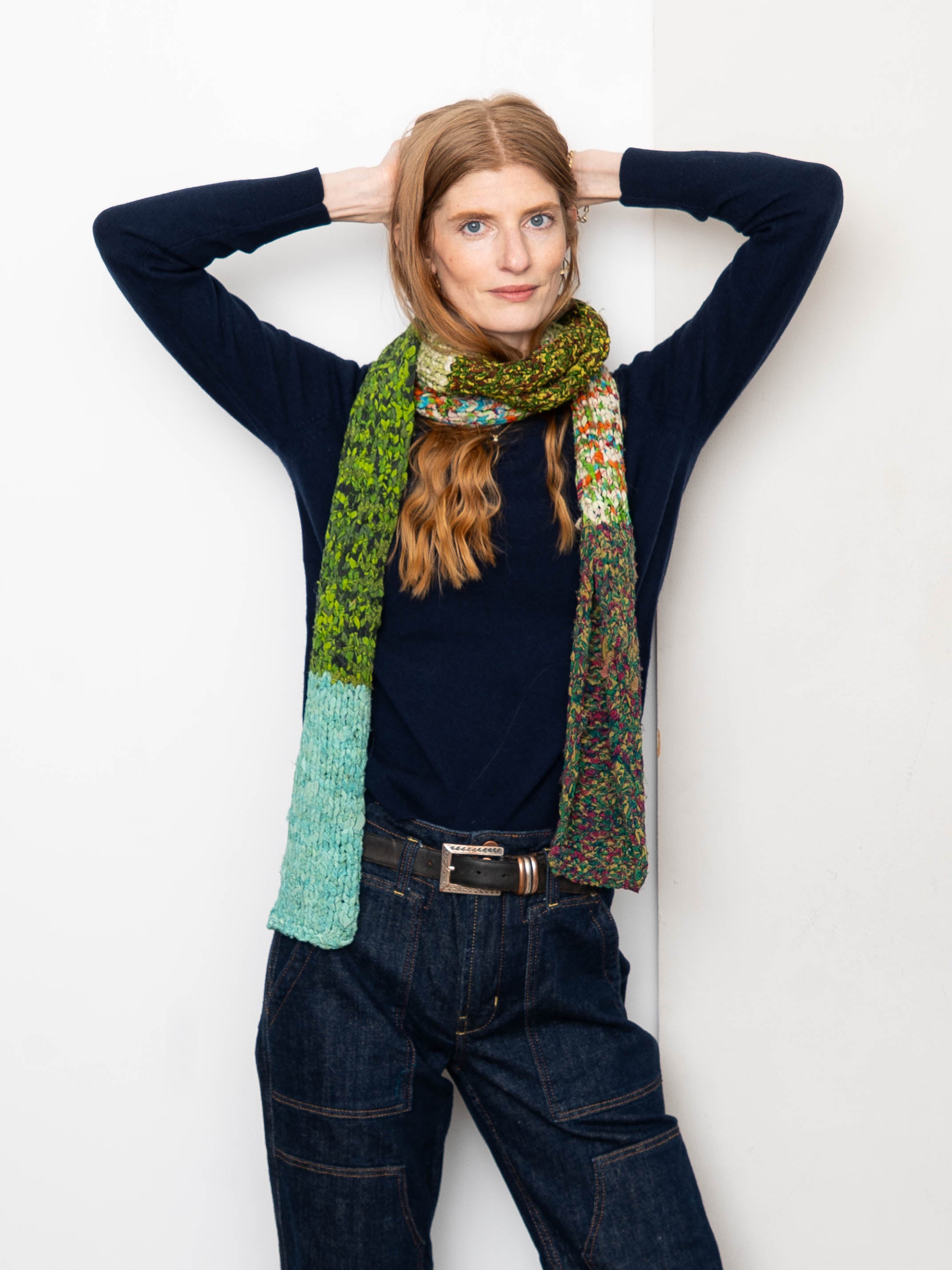 The Vishnu Skinny Scarf - Recycled Silk