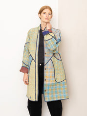 The Sai Quilted Patchwork Kantha Coat