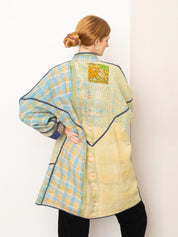 The Sai Quilted Patchwork Kantha Coat