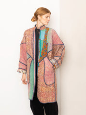 The Sai Quilted Patchwork Kantha Coat
