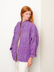 The Ishani Quilted Indigo Kantha Jacket