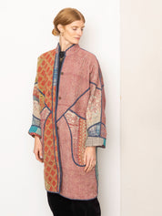 The Sai Quilted Patchwork Kantha Coat