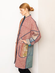 The Sai Quilted Patchwork Kantha Coat